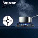 Darrahopens Appliances > Kitchen Appliances > Cooktops & Stoves Devanti Gas Cooktop 30cm 2 Burner Built-in Stove Glass Cook Top NG LPG Wok Burner