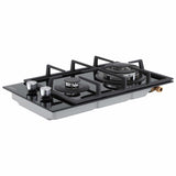 Darrahopens Appliances > Kitchen Appliances > Cooktops & Stoves Devanti Gas Cooktop 30cm 2 Burner Built-in Stove Glass Cook Top NG LPG Wok Burner