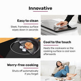 Darrahopens Appliances > Kitchen Appliances > Cooktops & Stoves EUROCHEF Induction Cooktop, 2000W, 9 Heat Levels, Fast Electric Portable Cooker, Touch Controls with Slider