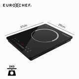 Darrahopens Appliances > Kitchen Appliances > Cooktops & Stoves EUROCHEF Induction Cooktop, 2000W, 9 Heat Levels, Fast Electric Portable Cooker, Touch Controls with Slider