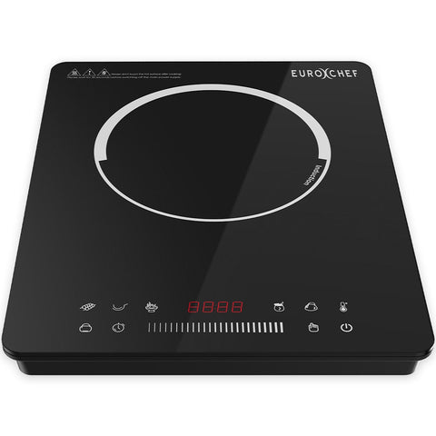 Darrahopens Appliances > Kitchen Appliances > Cooktops & Stoves EUROCHEF Induction Cooktop, 2000W, 9 Heat Levels, Fast Electric Portable Cooker, Touch Controls with Slider
