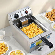 Darrahopens Appliances > Kitchen Appliances > Deep Fryers Devanti 3000W Electric Deep Fryer 10L Stainless Steel Fryer w/ Basket & Lid