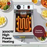 Darrahopens Appliances > Kitchen Appliances > Deep Fryers Devanti 3000W Electric Deep Fryer 10L Stainless Steel Fryer w/ Basket & Lid