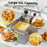 Darrahopens Appliances > Kitchen Appliances > Deep Fryers Devanti 3000W Electric Deep Fryer 10L Stainless Steel Fryer w/ Basket & Lid