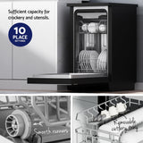 Darrahopens Appliances > Kitchen Appliances Devanti 10 Place Settings Freestanding Dishwasher Black