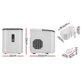 Darrahopens Appliances > Kitchen Appliances Devanti 12kg Ice Maker Machine Portable Ice Cube Tray Bar Countertop 2L Black
