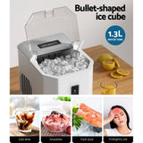 Darrahopens Appliances > Kitchen Appliances Devanti 12kg Ice Maker Machine Portable Ice Cube Tray Bar Countertop 2L Black
