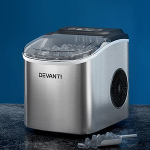 Darrahopens Appliances > Kitchen Appliances Devanti 12kg Ice Maker Machine w/Self Cleaning Portable Ice Cube Tray 2L White