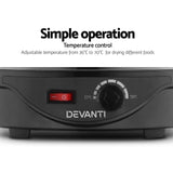 Darrahopens Appliances > Kitchen Appliances Devanti 5 Trays Food Dehydrator Fruit Dehydrators Pet Beef Jerky Dryer Black