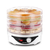 Darrahopens Appliances > Kitchen Appliances Devanti 5 Trays Food Dehydrator Fruit Dehydrators Pet Beef Jerky Dryer White