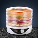 Darrahopens Appliances > Kitchen Appliances Devanti 5 Trays Food Dehydrator Fruit Dehydrators Pet Beef Jerky Dryer White