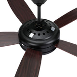Darrahopens Appliances > Kitchen Appliances Devanti 52'' Ceiling Fan AC Motor 5 Blades w/Light - Dark Wood