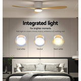 Darrahopens Appliances > Kitchen Appliances Devanti 52'' Ceiling Fan DC Motor w/Light w/Remote - Light Wood