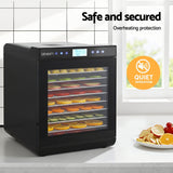 Darrahopens Appliances > Kitchen Appliances > Food Dehydrators Devanti 10 Trays Food Dehydrator with Stainless Steel Tray