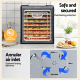 Darrahopens Appliances > Kitchen Appliances > Food Dehydrators Devanti 9 Trays Food Dehydrator with Hanging Stainless Steel Tray