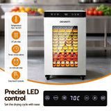 Devanti Food Dehydrator Stainless Steel Fruit Dryer 16 Tray Silver In Australia - Darrahopens