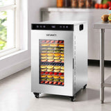 Devanti Food Dehydrator Stainless Steel Fruit Dryer 16 Tray Silver In Australia - Darrahopens