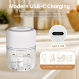 Darrahopens Appliances > Kitchen Appliances > Food Mixers & Blenders 250ml Cordless USB Rechargeable Mini Food Chopper