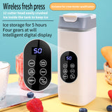 Darrahopens Appliances > Kitchen Appliances > Food Mixers & Blenders Black Portable Wireless 420ML Blender Bottle (8.7x8.7x23.2CM) - 12-Blade Crushing Power, Self-Cleaning, USB Rechargeable for Juices & Smoothies