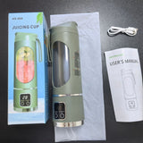 Darrahopens Appliances > Kitchen Appliances > Food Mixers & Blenders Portable Blender USB Rechargeable Juicer Cup Personal Smoothie Maker with Digital Display and Stainless Steel Blades Green Ideal for Travel Gym and Office