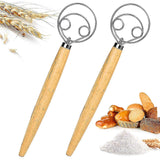 Darrahopens Appliances > Kitchen Appliances > Food Mixers & Blenders Set of 2 Bread Dough Whisks - Danish Dough Mixer Hand Stirrer
