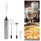 Darrahopens Appliances > Kitchen Appliances > Food Mixers & Blenders Stainless Steel Milk Frother USB Charging Handheld Electric Egg Beater for Home Kitchen In Australia - Darrahopens