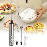 Darrahopens Appliances > Kitchen Appliances > Food Mixers & Blenders Stainless Steel Milk Frother USB Charging Handheld Electric Egg Beater for Home Kitchen In Australia - Darrahopens