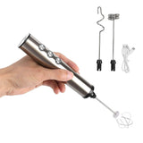 Darrahopens Appliances > Kitchen Appliances > Food Mixers & Blenders Stainless Steel Milk Frother USB Charging Handheld Electric Egg Beater for Home Kitchen In Australia - Darrahopens
