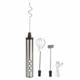 Darrahopens Appliances > Kitchen Appliances > Food Mixers & Blenders Stainless Steel Milk Frother USB Charging Handheld Electric Egg Beater for Home Kitchen In Australia - Darrahopens