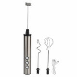 Darrahopens Appliances > Kitchen Appliances > Food Mixers & Blenders Stainless Steel Milk Frother USB Charging Handheld Electric Egg Beater for Home Kitchen In Australia - Darrahopens