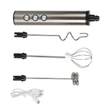 Darrahopens Appliances > Kitchen Appliances > Food Mixers & Blenders Stainless Steel Milk Frother USB Charging Handheld Electric Egg Beater for Home Kitchen In Australia - Darrahopens