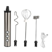 Darrahopens Appliances > Kitchen Appliances > Food Mixers & Blenders Stainless Steel Milk Frother USB Charging Handheld Electric Egg Beater for Home Kitchen In Australia - Darrahopens