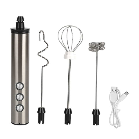 Darrahopens Appliances > Kitchen Appliances > Food Mixers & Blenders Stainless Steel Milk Frother USB Charging Handheld Electric Egg Beater for Home Kitchen In Australia - Darrahopens