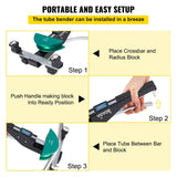 Darrahopens Appliances > Kitchen Appliances > Food Mixers & Blenders VEVOR Copper Pipe Bender HVAC Refrigeration Ratcheting Tube Bender 1/4" to 7/8"