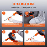 Darrahopens Appliances > Kitchen Appliances > Food Mixers & Blenders VEVOR Drain Auger 25ft 1/4in Drum Plumbing Drain Snake Clog Remover Manual-feed