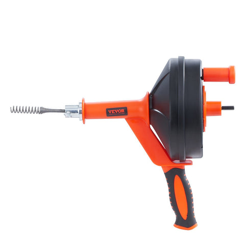 Darrahopens Appliances > Kitchen Appliances > Food Mixers & Blenders VEVOR Drain Auger 25ft 1/4in Drum Plumbing Drain Snake Clog Remover Manual-feed