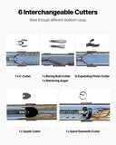 Darrahopens Appliances > Kitchen Appliances > Food Mixers & Blenders VEVOR Drain Cleaner Machine 15m x 8mm, Sewer Snake Auger with 228RPM Electric Drill, Manual Feed Drain Cleaning Machine with 6 Cutters & Air-activated Foot Switch for 50mm to 100mm Pipes