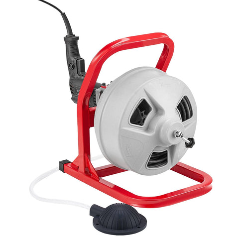 Darrahopens Appliances > Kitchen Appliances > Food Mixers & Blenders VEVOR Drain Cleaner Machine 15m x 8mm, Sewer Snake Auger with 228RPM Electric Drill, Manual Feed Drain Cleaning Machine with 6 Cutters & Air-activated Foot Switch for 50mm to 100mm Pipes