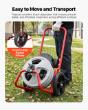 Darrahopens Appliances > Kitchen Appliances > Food Mixers & Blenders VEVOR Drain Cleaner Machine 22m x 9.5mm, Sewer Snake Auger Manual Feed on Wheels, Portable Drain Cleaning Machine with 6 Cutters & Air-activated Foot Switch for 50mm to 100mm Pipes