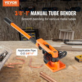 Darrahopens Appliances > Kitchen Appliances > Food Mixers & Blenders VEVOR Pipe Tube Bender, 3/8" to 1" OD Manual Pipe Tube Bender with 7 Bending Dies, 180° Copper Aluminum Pipes Bending Tools for HVAC Air Conditioning Refrigerator Auto Repair