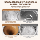 Darrahopens Appliances > Kitchen Appliances > Food Mixers & Blenders White Electric Self Stirring Mug with Temperature Display Type-C Rechargeable Insulated Coffee Mixing Cup Portable Magnetic Stirring Mug for Coffee Milk Protein Shake Home Office Use