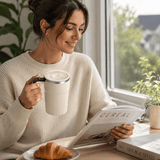 Darrahopens Appliances > Kitchen Appliances > Food Mixers & Blenders White Electric Self Stirring Mug with Temperature Display Type-C Rechargeable Insulated Coffee Mixing Cup Portable Magnetic Stirring Mug for Coffee Milk Protein Shake Home Office Use