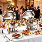 Darrahopens Appliances > Kitchen Appliances > Food Warmers & Chafing Dishes 5-Star Chef 5L Chafing Dish Set 2-Pack, Food Warmer Catering Server Buffet In Australia - Darrahopens