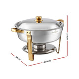 Darrahopens Appliances > Kitchen Appliances > Food Warmers & Chafing Dishes 5-Star Chef 5L Chafing Dish Set 2-Pack, Food Warmer Catering Server Buffet In Australia - Darrahopens