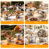 Darrahopens Appliances > Kitchen Appliances > Food Warmers & Chafing Dishes 5-Star Chef 5L Chafing Dish Set 2-Pack, Food Warmer Catering Server Buffet In Australia - Darrahopens