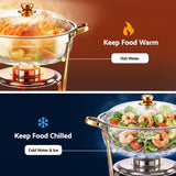 Darrahopens Appliances > Kitchen Appliances > Food Warmers & Chafing Dishes 5-Star Chef 5L Chafing Dish Set 2-Pack, Food Warmer Catering Server Buffet In Australia - Darrahopens