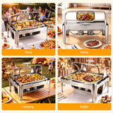Darrahopens Appliances > Kitchen Appliances > Food Warmers & Chafing Dishes 5 Star Chef 9L Chafing Dish Buffet Warmer Food Warmer Catering Server In Australia - Darrahopens