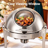 Darrahopens Appliances > Kitchen Appliances > Food Warmers & Chafing Dishes 5-Star Chef 9L Chafing Dish Buffet Warmer Food Warmer Catering Server Round In Australia - Darrahopens