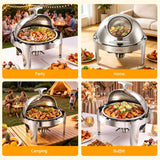 Darrahopens Appliances > Kitchen Appliances > Food Warmers & Chafing Dishes 5-Star Chef 9L Chafing Dish Buffet Warmer Food Warmer Catering Server Round In Australia - Darrahopens