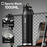 Darrahopens Appliances > Kitchen Appliances > Food Warmers & Chafing Dishes Black insulated water bottle, sports bottle 1000ml, 316 stainless steel bottle, one-click water bottle, gym water bottle Australia, BPA-free bottle, vacuum insulated, leak-proof water bottle